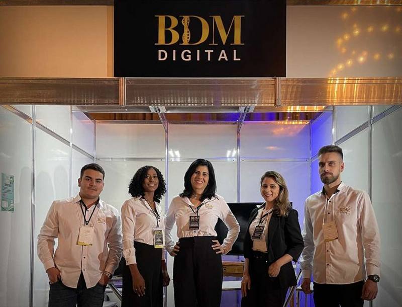 Equipe do BDM Digital durante o evento ©DIVULGAÇÃO