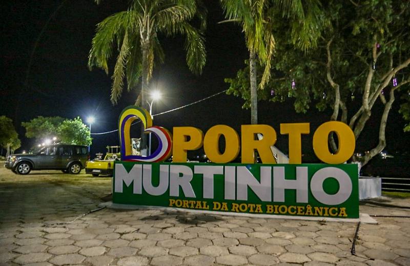 Letreiros na cidade colocam Porto Murtinho (MS) como "porta de entrada" para a rota bioceânica ©Marcos Ermínio